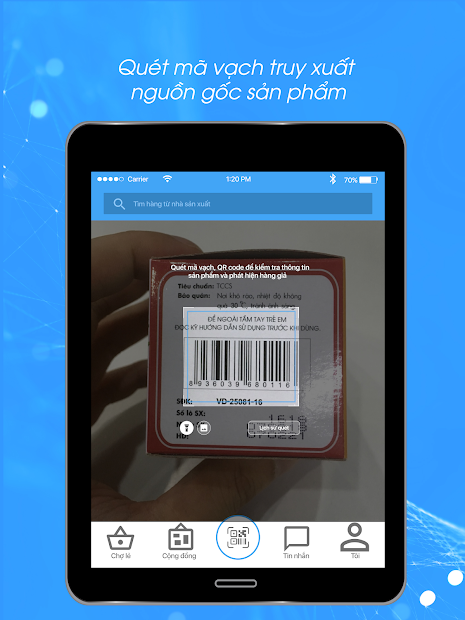 Screenshots Barcode Việt - Phát hiện hàng giả