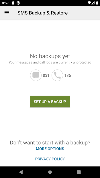 Screenshots SMS Backup & Restore - Sao lưu và phục hồi tin nhắn, dữ liệu
