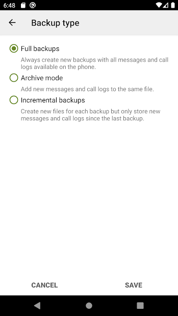 Screenshots SMS Backup & Restore - Sao lưu và phục hồi tin nhắn, dữ liệu