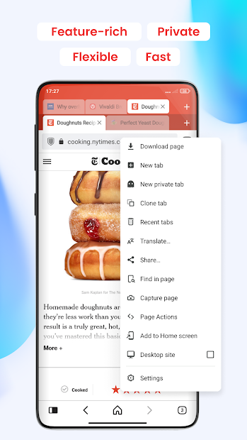 Screenshots Vivaldi - Trình duyệt nhanh với trình chặn QC