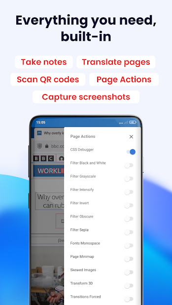 Screenshots Vivaldi - Trình duyệt nhanh với trình chặn QC