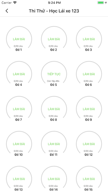 Screenshots HLX-B2 Học Lái xe Oto bằng B2 online: Tổng hợp tài liệu và bài thi thử