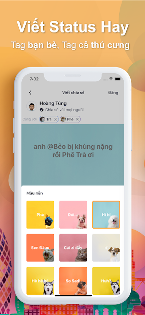 Screenshots Pety mạng xã hội của người yêu thú cưng