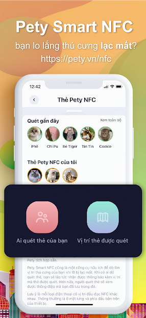 Screenshots Pety mạng xã hội của người yêu thú cưng