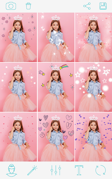 Screenshots Princess Camera Glitter - Chụp ảnh công chúa long lanh cho các bé gái