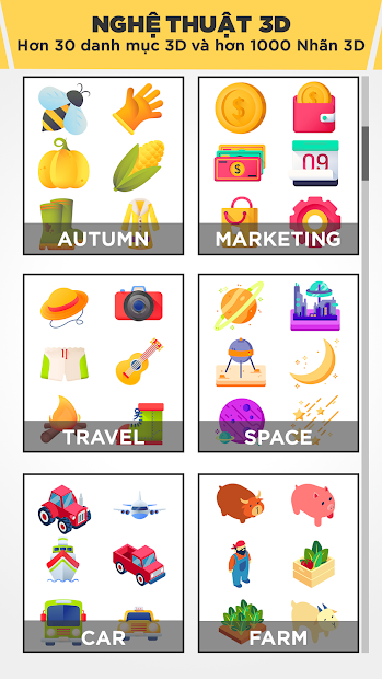Screenshots Logo Maker 3D: Tự Tạo và Thiết kế Logo miễn phí Cute Wallpapers Studio