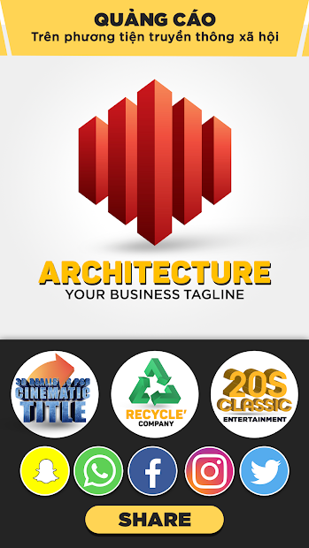 Screenshots Logo Maker 3D: Tự Tạo và Thiết kế Logo miễn phí Cute Wallpapers Studio