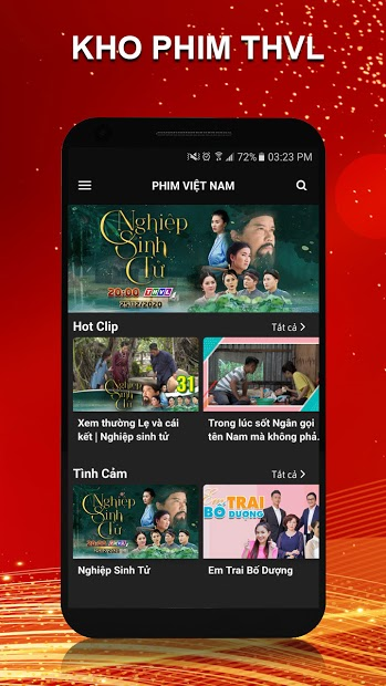 Screenshots THVLi -  Xem miễn phí truyền hình Vĩnh Long, phim, game show