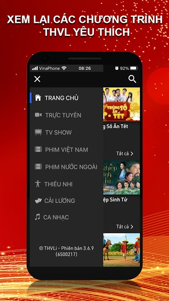 Screenshots THVLi -  Xem miễn phí truyền hình Vĩnh Long, phim, game show