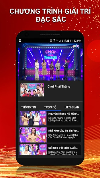 Screenshots THVLi -  Xem miễn phí truyền hình Vĩnh Long, phim, game show