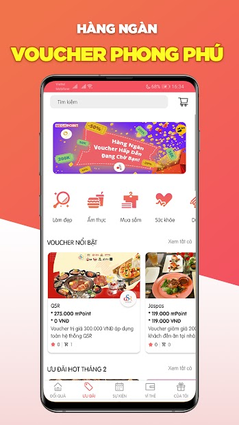 Screenshots Mega1 - Vui mỗi ngày: Săn ưu đãi, khuyến mãi hàng ngày
