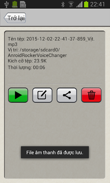 Screenshots Voice changer - Ứng dụng thay đổi giọng nói nam, nữ, em bé,...