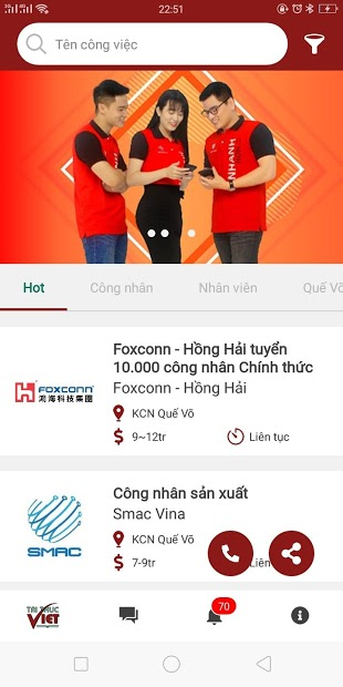 Screenshots Việc làm Bắc Ninh: Tổng hợp nhiều việc làm tại Bắc Ninh