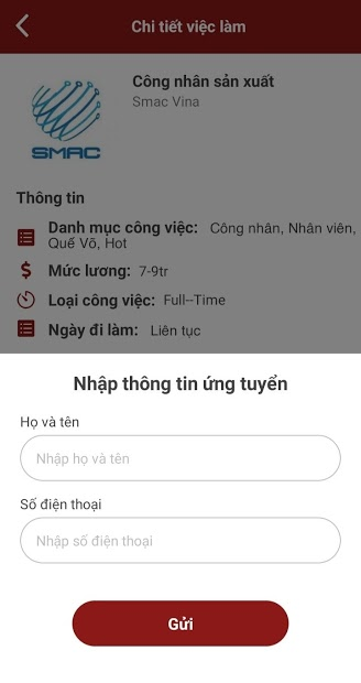 Screenshots Việc làm Bắc Ninh: Tổng hợp nhiều việc làm tại Bắc Ninh