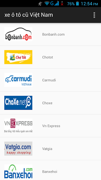 Screenshots Xe ô tô cũ Việt Nam: Tổng hợp đầy đủ các loại xe cũ tại Việt Nam
