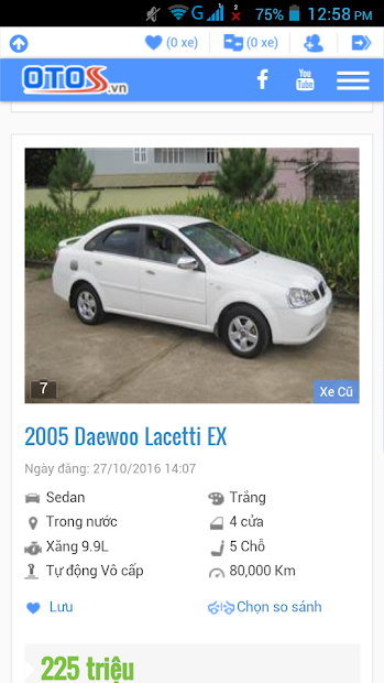 Screenshots Xe ô tô cũ Việt Nam: Tổng hợp đầy đủ các loại xe cũ tại Việt Nam