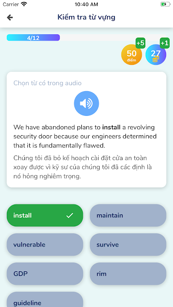 Screenshots Luyện thi PRO - Ôn thi THPT Quốc gia môn Tiếng Anh