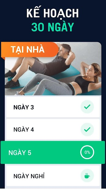 Screenshots Bài Thử Thách Thể Lực 30 Ngày - Leap Fitness Group