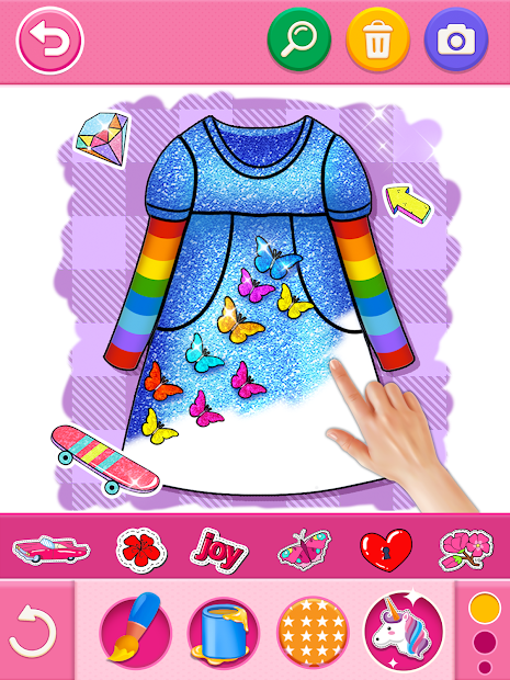 Screenshots Glitter dress coloring and drawing book for Kids: Sách tô màu váy đầm lấp lánh cho bé