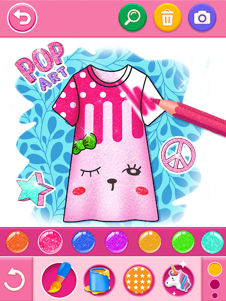 Screenshots Glitter dress coloring and drawing book for Kids: Sách tô màu váy đầm lấp lánh cho bé