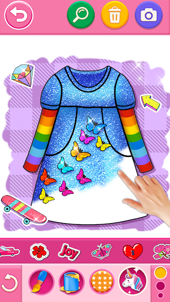 Screenshots Glitter dress coloring and drawing book for Kids: Sách tô màu váy đầm lấp lánh cho bé