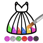 Ứng dụng Glitter dress coloring book: Sách tô màu váy đầm lấp lánh ...