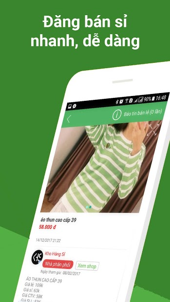 Screenshots Chợ Sỉ Online: Mua bán hàng hóa Online