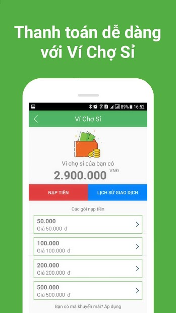 Screenshots Chợ Sỉ Online: Mua bán hàng hóa Online