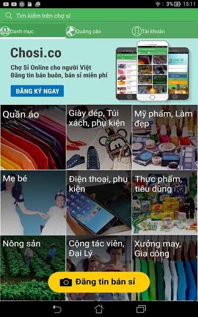Screenshots Chợ Sỉ Online: Mua bán hàng hóa Online