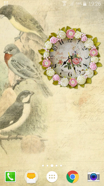 Screenshots Shabby Chic Clocks Live Wallpaper: Hình nền đồng hồ sống động