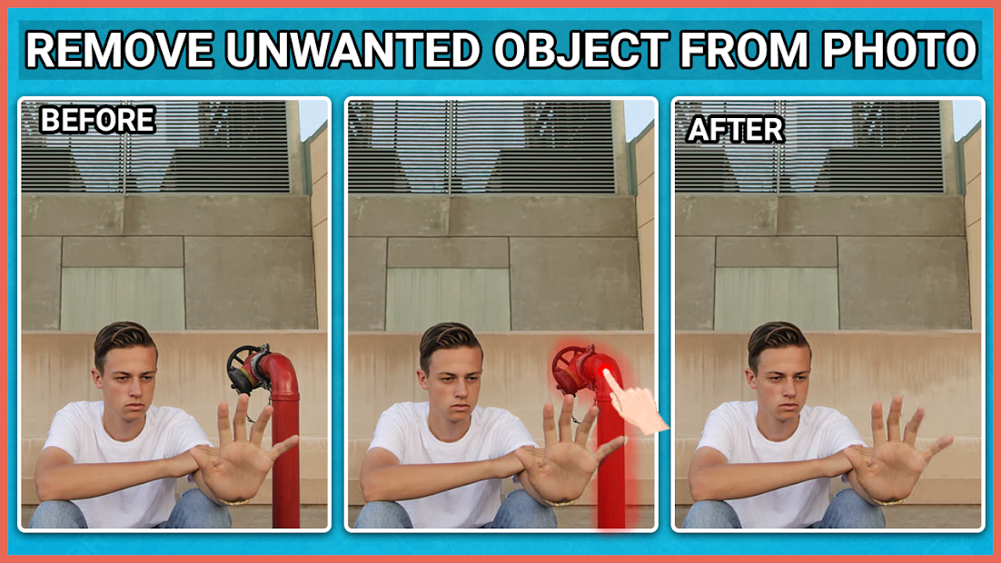 Screenshots Xóa đối tượng khỏi ảnh - ứng dụng xóa người, chi tiết thừa ra khỏi ảnh