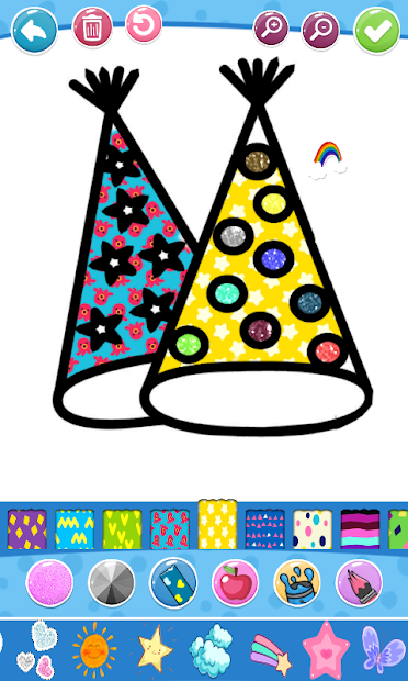 Screenshots Glitter Birthday Cake Coloring and Drawing - Sách vẽ và tô màu bánh sinh nhật lấp lánh