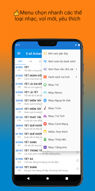 Screenshots Mã số Karaoke Vietnam: Tra cứu hơn 50.000 mã karaoke 5 số, 6 số