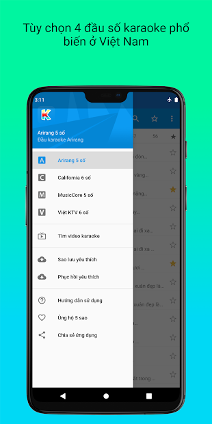 Screenshots Mã số Karaoke Vietnam: Tra cứu hơn 50.000 mã karaoke 5 số, 6 số