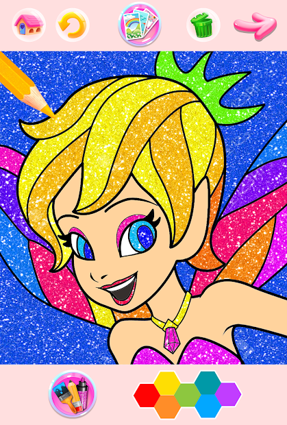 Screenshots Rainbow Glitter Coloring Book - Unicorn Artist: Sách tô màu chú Kỳ Lân