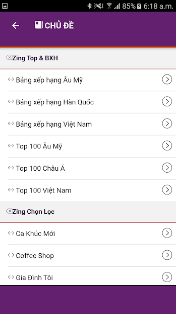Screenshots Radio - Zing: Ứng dụng nghe radio hay nhất