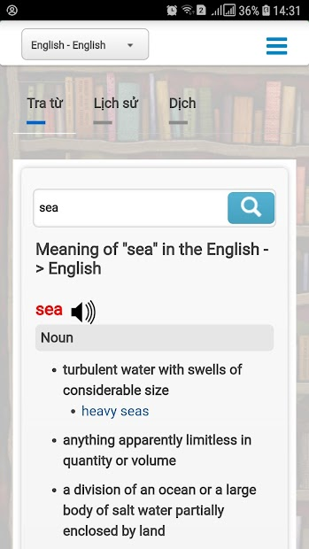 Screenshots Từ điển Vdict: Anh Việt - Tra cứu từ điển giữa Việt và Anh
