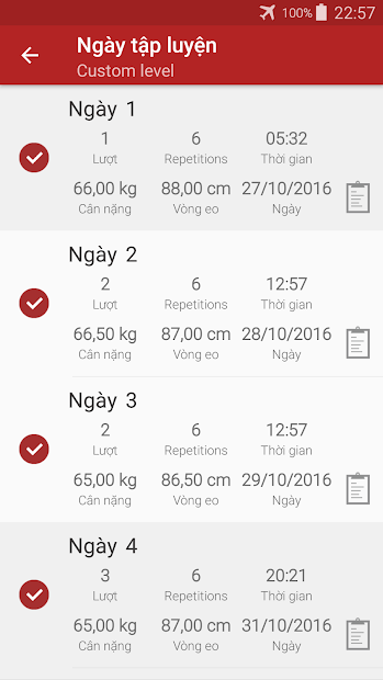 Screenshots Tập thể dục bụng hàng ngày