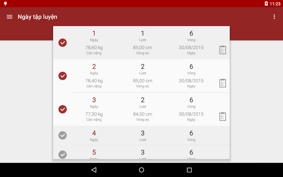 Screenshots Tập thể dục bụng hàng ngày