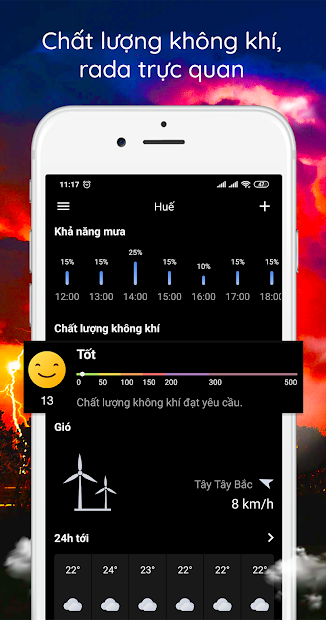 Screenshots WeatherLike: Dự báo thời tiết nắng mưa trong 7 ngày