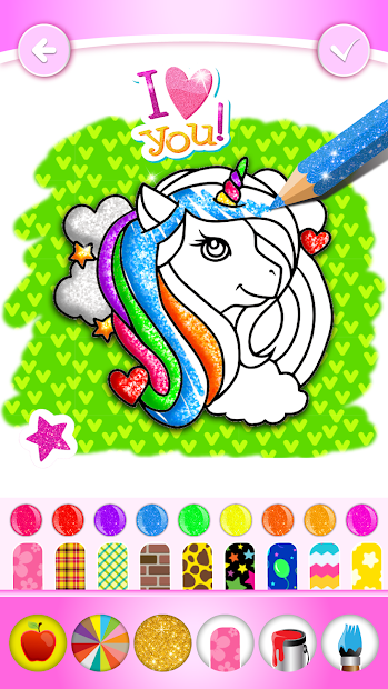 Screenshots Unicorn Coloring Book Glitter for kids: Sách tô màu kì lân vui nhộn cho bé