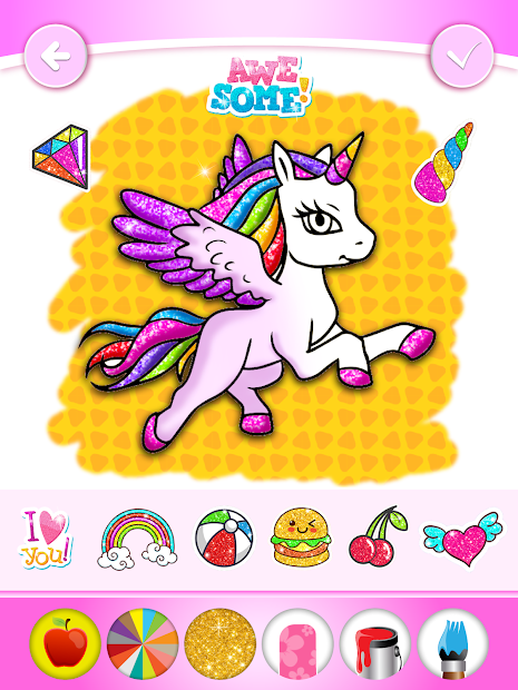 Screenshots Unicorn Coloring Book Glitter for kids: Sách tô màu kì lân vui nhộn cho bé