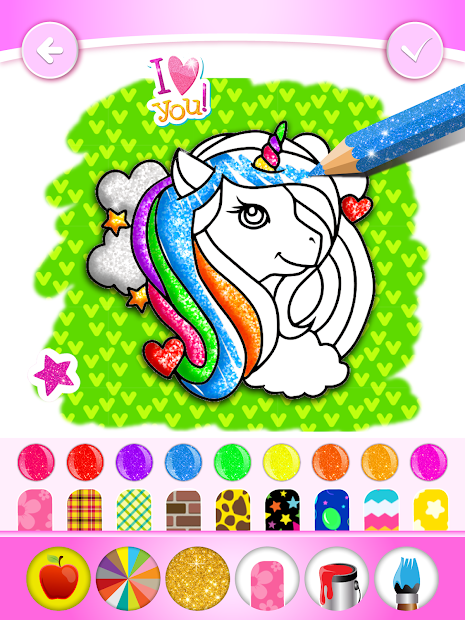 Screenshots Unicorn Coloring Book Glitter for kids: Sách tô màu kì lân vui nhộn cho bé