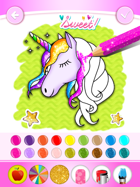 Screenshots Unicorn Coloring Book Glitter for kids: Sách tô màu kì lân vui nhộn cho bé