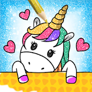 Unicorn Coloring Book Glitter for kids: Sách tô màu kì lân vui nhộn cho bé