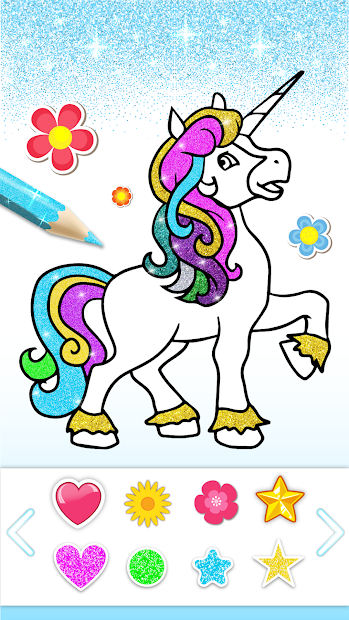 Download Unicorn Coloring Book Glitter for kids: Sách tô màu kì lân ...