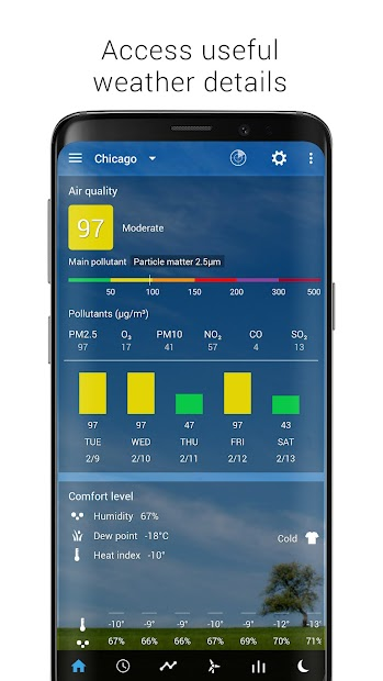 Screenshots Sense Flip Clock & Weather - Đồng hồ lật và dự báo thời tiết chi tiết trong 7 ngày