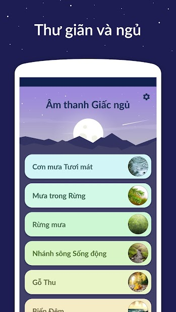 Screenshots Sleep Sounds: Âm thanh tiếng mưa, nước chảy giúp ngủ ngon, dễ ngủ