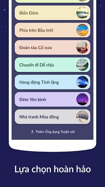 Screenshots Sleep Sounds: Âm thanh tiếng mưa, nước chảy giúp ngủ ngon, dễ ngủ
