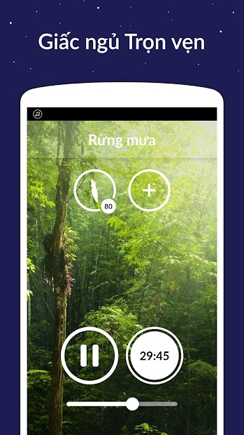 Screenshots Sleep Sounds: Âm thanh tiếng mưa, nước chảy giúp ngủ ngon, dễ ngủ